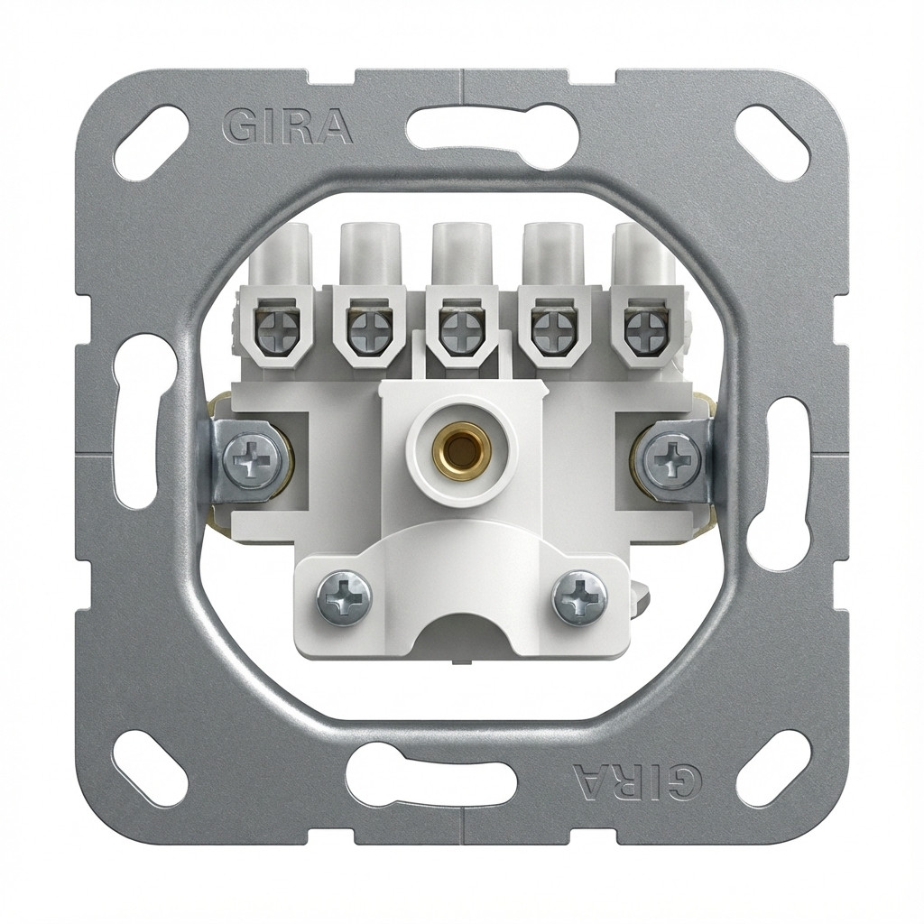 GIRA 040000 Schnurableitung Einsatz mit 5-poliger Klemme