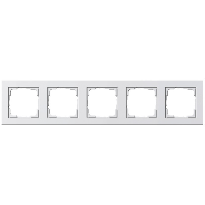 GIRA 021529 Rahmen 5f reinweiß E2 5-fach glänzend E2