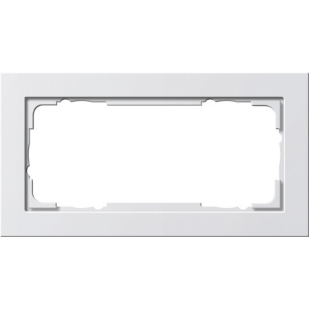 GIRA 100229 Rahmen 2f o.MS reinweiß E2 o.Mittelsteg