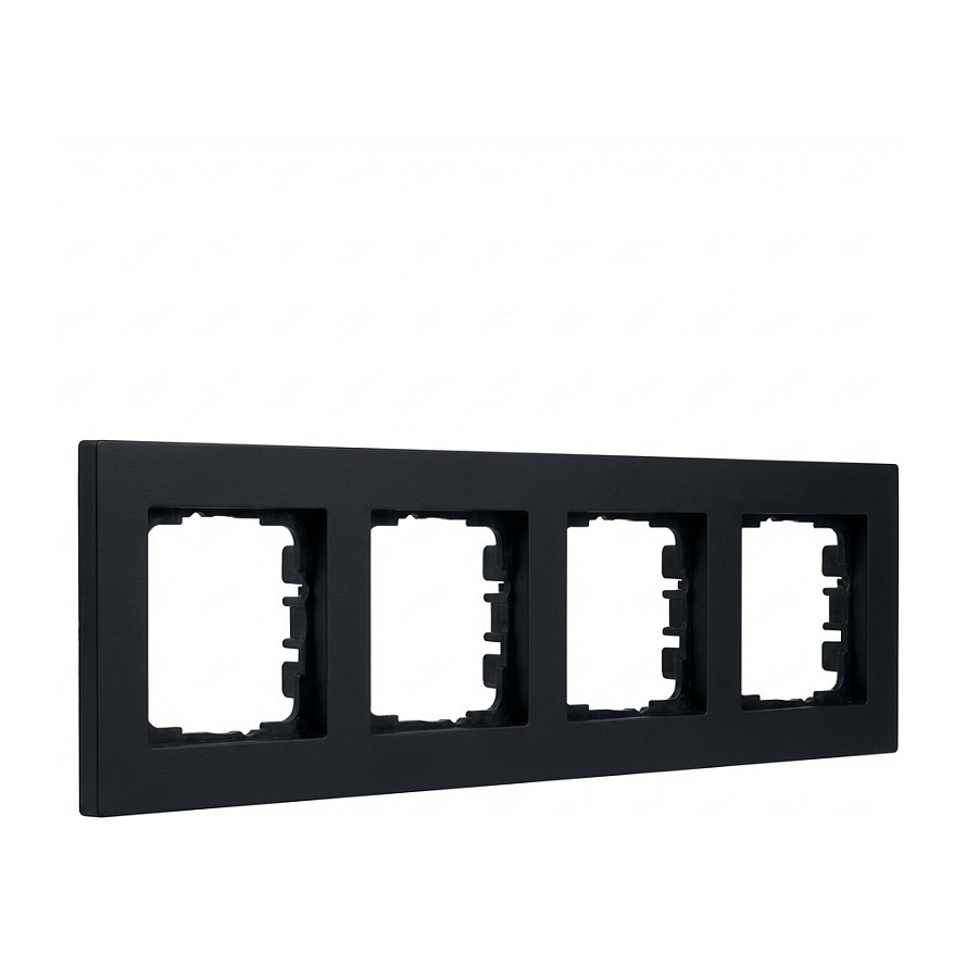 GIRA 021409 Abdeckrahmen 4f Gira E2 Schwarz