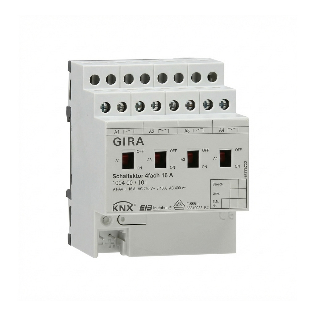 GIRA 100400 Schaltaktor 4-fach 16A KNX/EIB REG