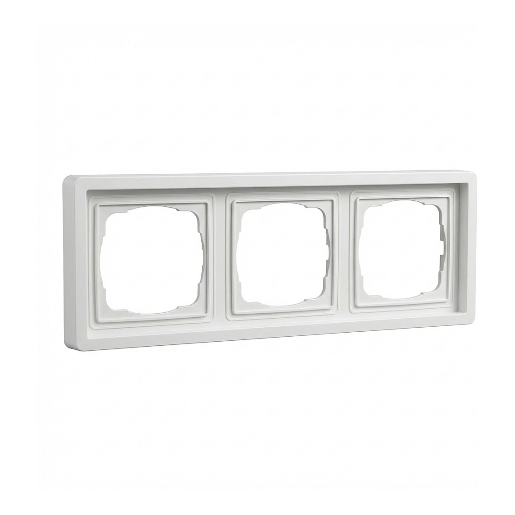 GIRA 0213112 Rahmen 3f reinweiß Flächenschalter