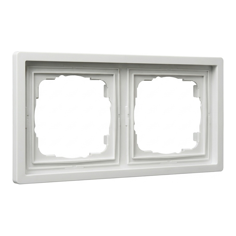 GIRA 0212112 Rahmen 2f reinweiß Flächenschalter