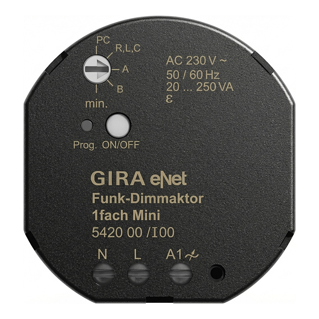 GIRA 542000 Funk Dimmaktor Mini 20 250 VA Gira eNet