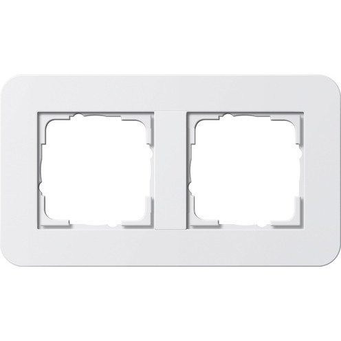 GIRA 0212410 Abdeckrahmen 2f E3 Reinweiß/Reinweiß