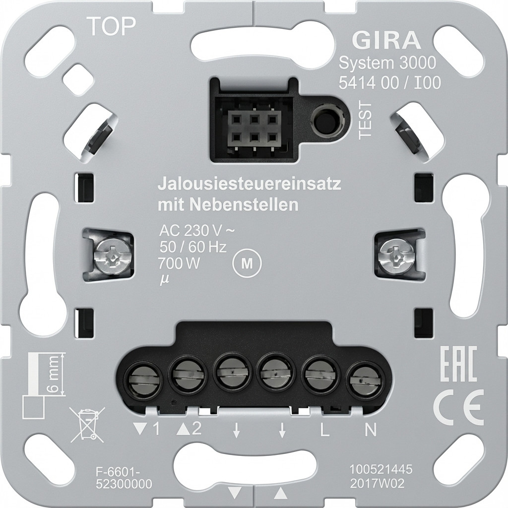 GIRA 541400 S3000 Jal.steuereins. + Nebenst.eing. Einsatz