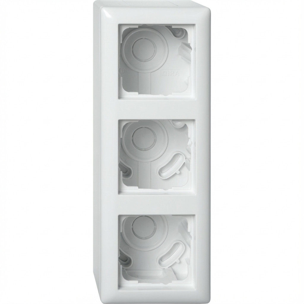 GIRA 106303 AP-Gehäuse 3f + Rahmen Standard 55 Reinweiß