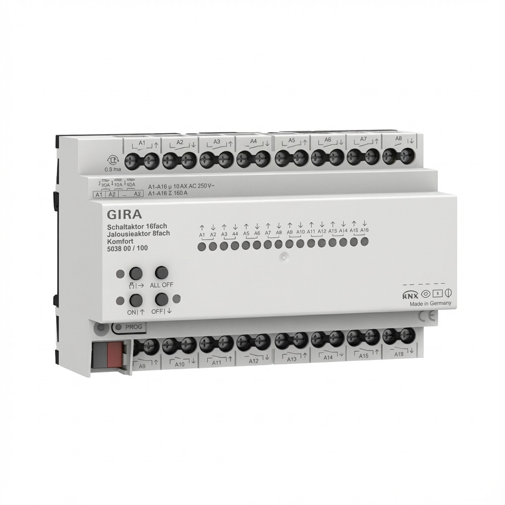 GIRA 503800 Schalt-/Jal.aktor 16f/8f 16 A REG Kmf KNX Secure