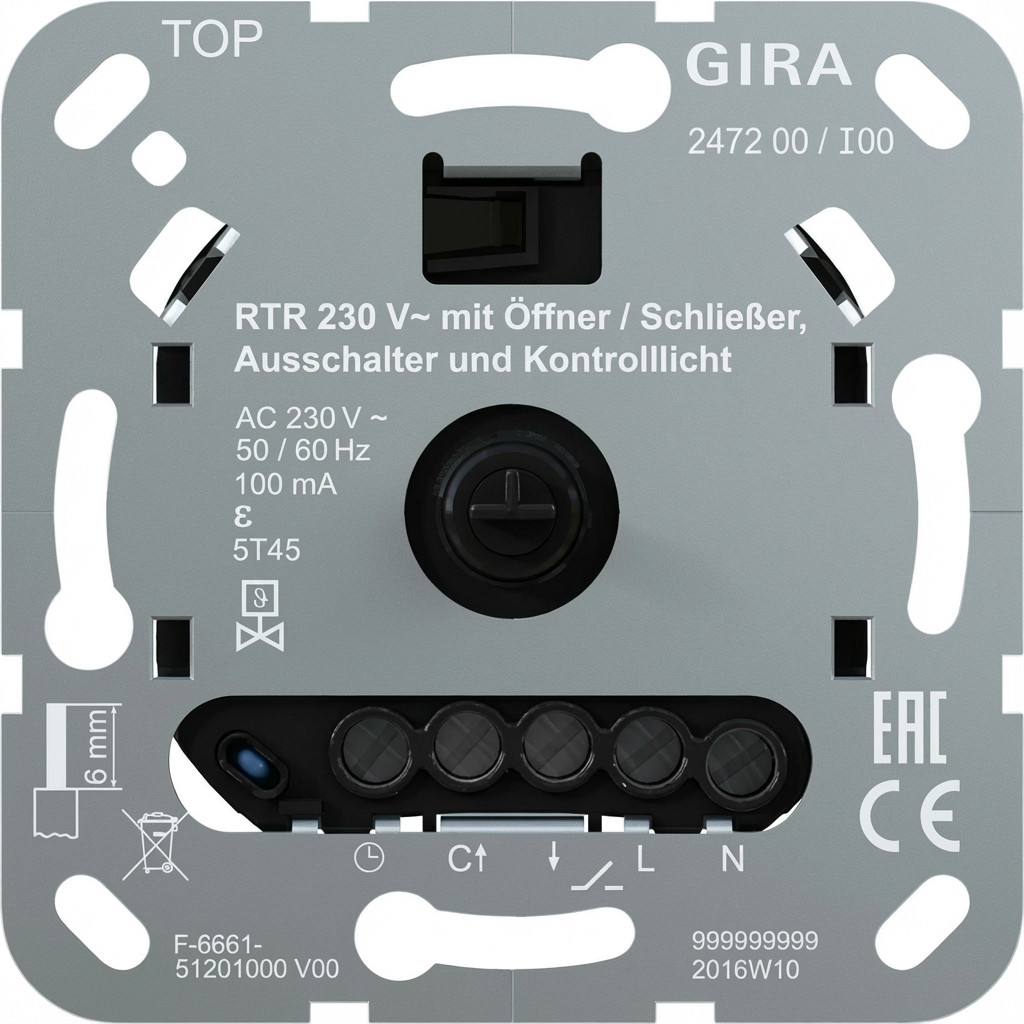GIRA 247200 Einsatz Raumtemperaturregler 230V 1Ö 1S