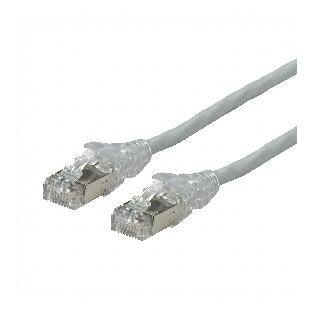 DTWYLER Patchkabel Cat.6A (Class EA) S/FTP, CU 7702 flex LSOH, AMP v2, gekreuzt, grau, 2 m