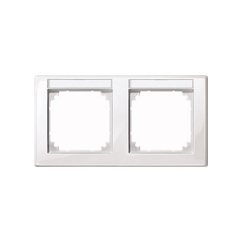 MERTEN 471219 pws Rahmen 2f m Beschriftungsträger glänzend