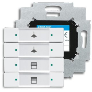 BUSCH JAEGER BJ 6127/01-84 Tastsensor 4f m.Bus- Ankoppler UP-Sensoren f.KNX studioweiß