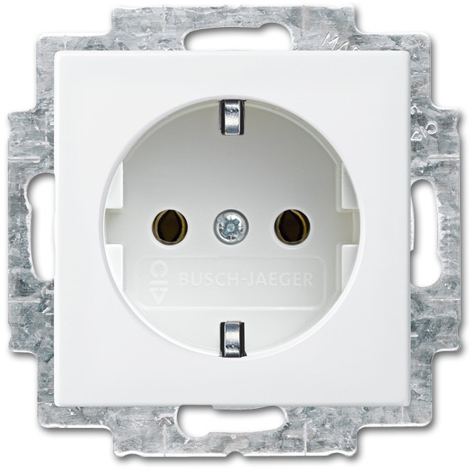 BUSCH JAEGER BJ 20 EUC-914 SCHUKO Steckdosen-Einsatz alpinweiß Busch-balance SI. 2011-0-6232