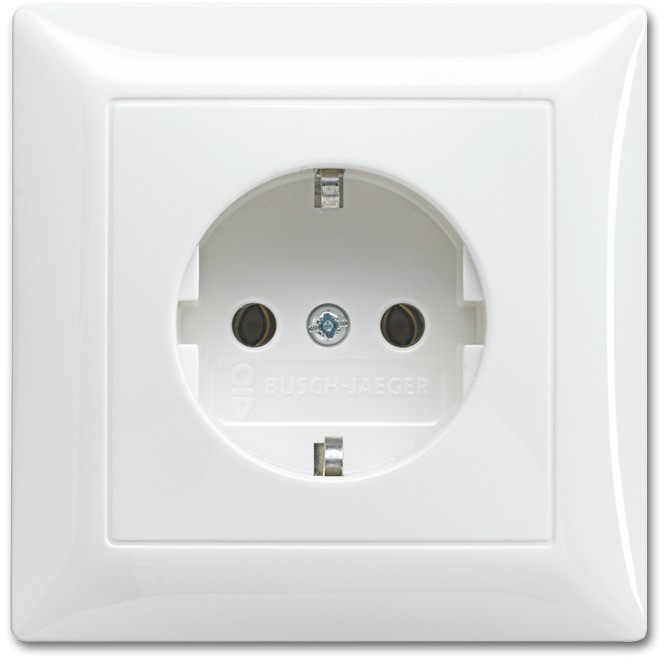 BUSCH JAEGER BJ 20 EUJ-914 SCHUKO UP-Steckdose alpinweiß Busch-balance SI Steckdosen