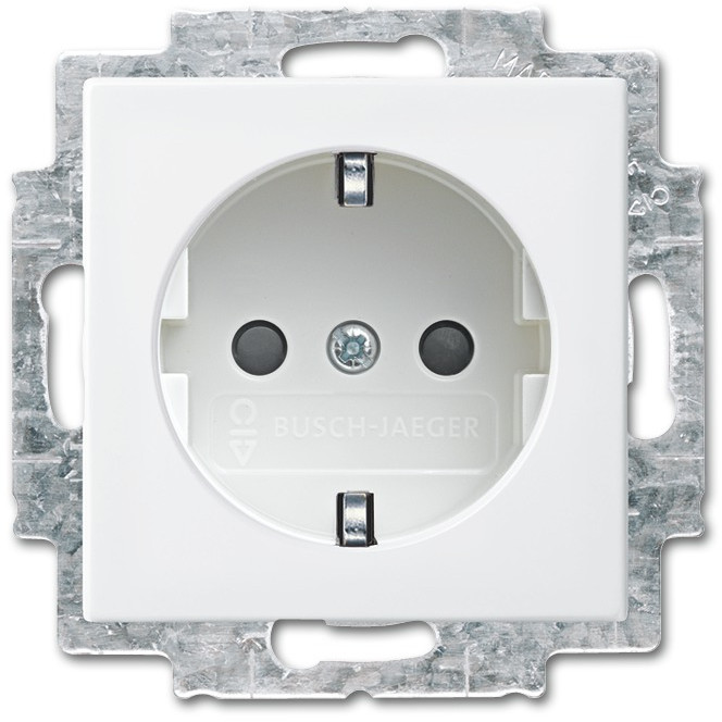 BUSCH JAEGER BJ 20 EUCB-914 SCHUKO Steckdosen-Einsatz alpinweiß Busch-balance SI Steckdosen