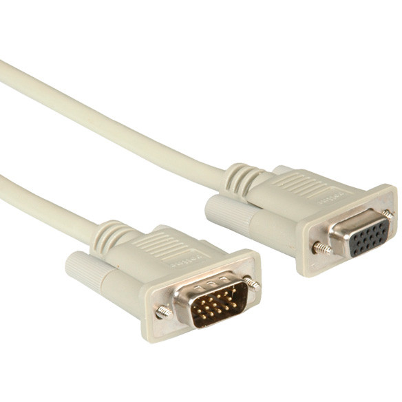 ROLINE Monitor-Anschlusskabel HD15 ST/BU 6m