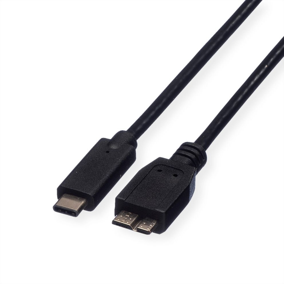 ROLINE USB 3.2 Gen 1 Kabel C-Micro B ST/ST schwarz 1m