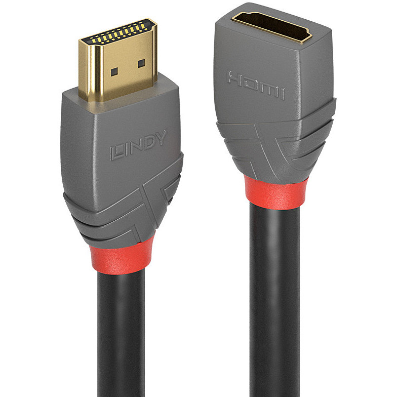 LINDY HDMI 2.0 Verlängerungskabel 2m, Anthra Line