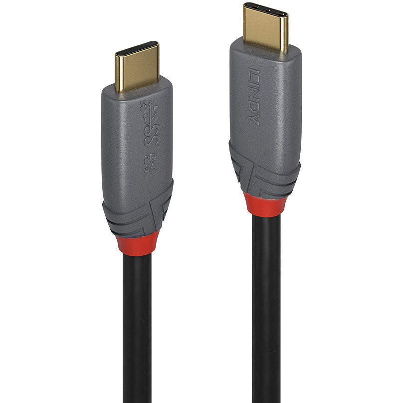 LINDY USB 3.1 Kabel Typ C/C 5A PD Anthra Line M/M 1.5m