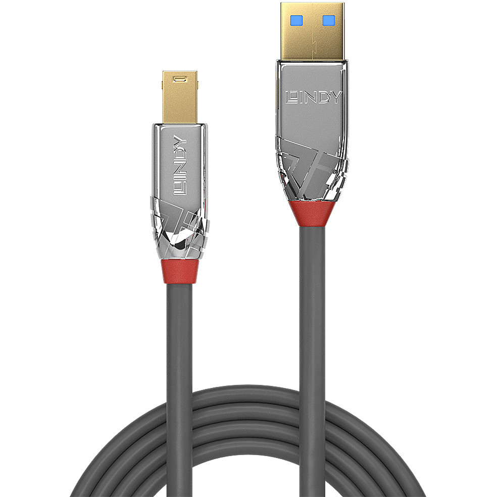 LINDY USB 3.0 Kabel Typ A/B Cromo Line M/M 1m