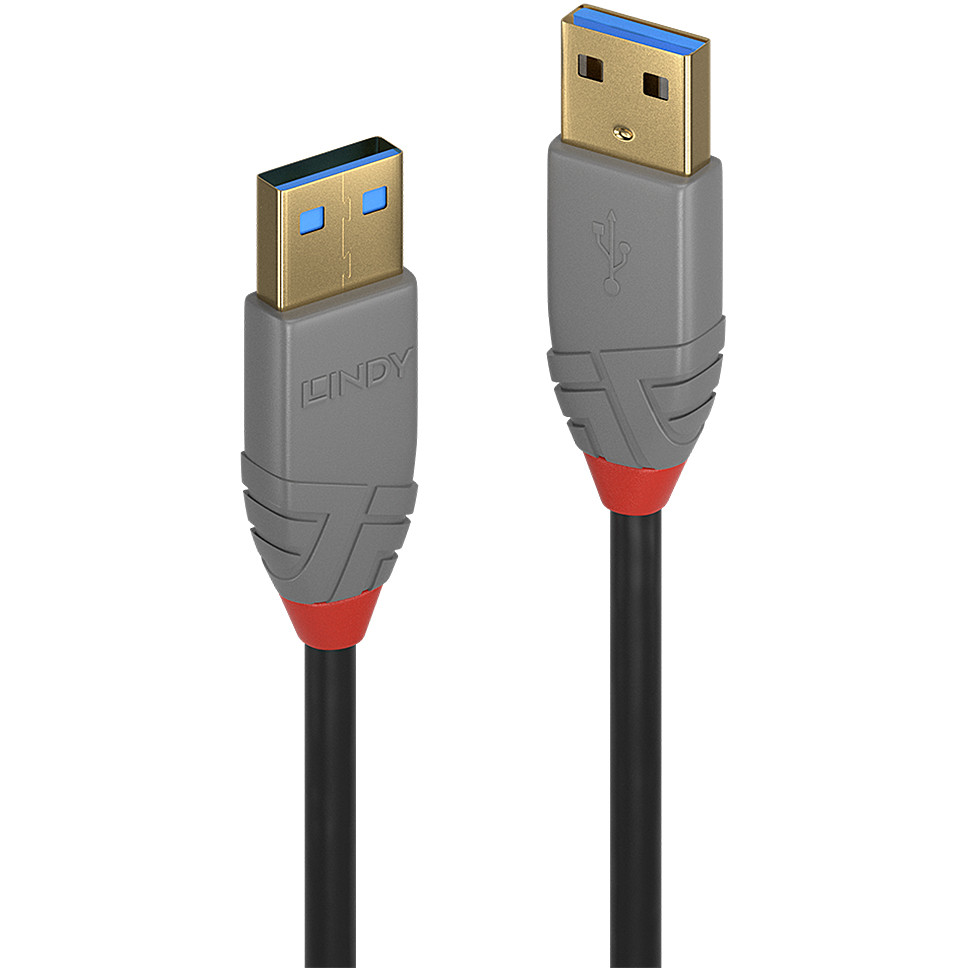 LINDY USB 3.2 Kabel Typ A/A Anthra Line M/M 2m