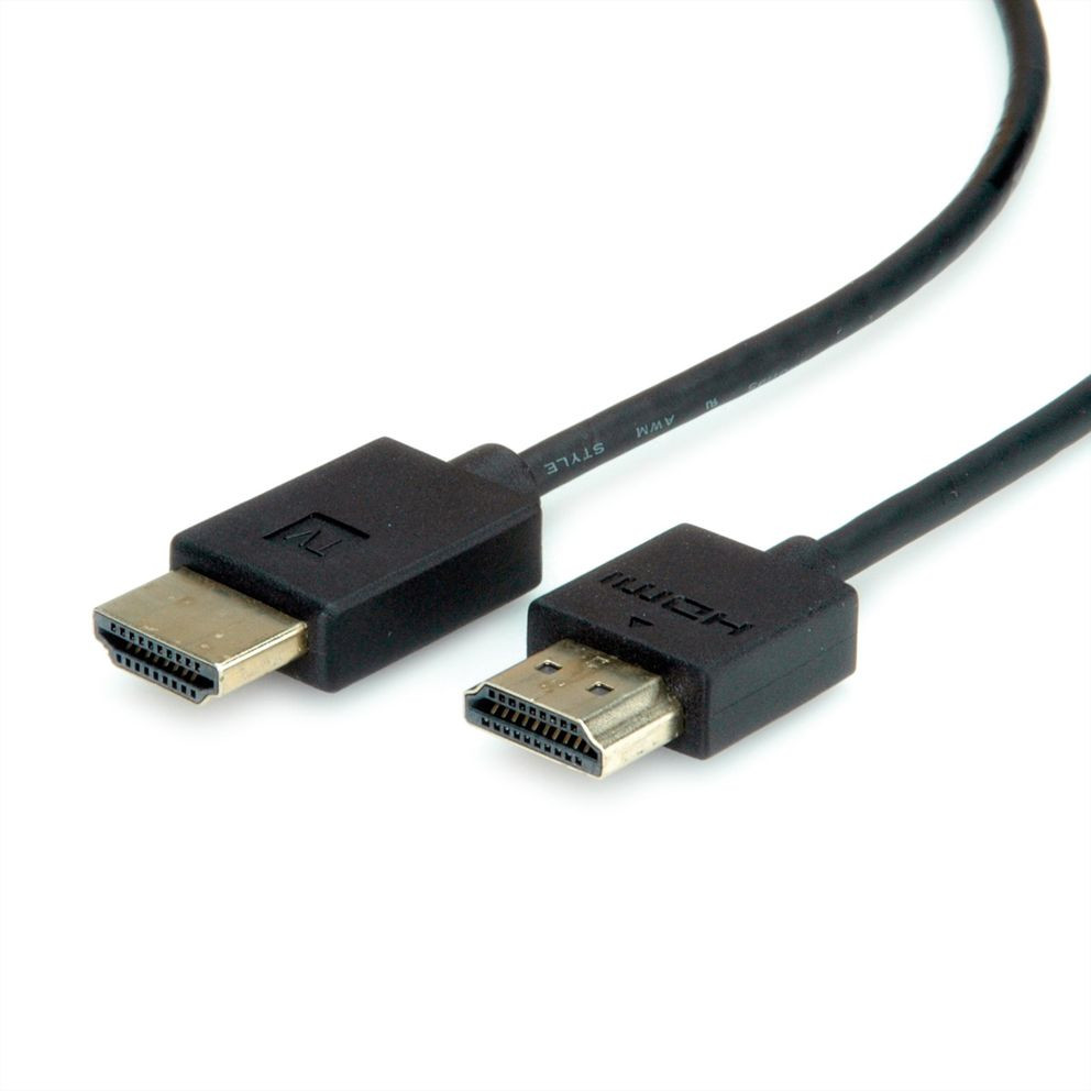 ROLINE 4K HDMI Ultra HD Kabel mit Ethernet aktiv ST/ST schwarz 5m