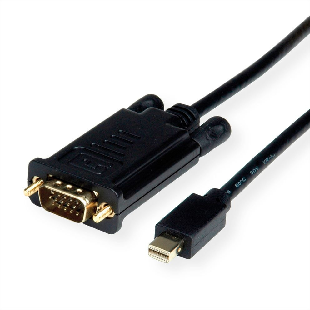 ROLINE Kabel Mini DisplayPort-VGA Mini DP ST - VGA ST schwarz 1,5m