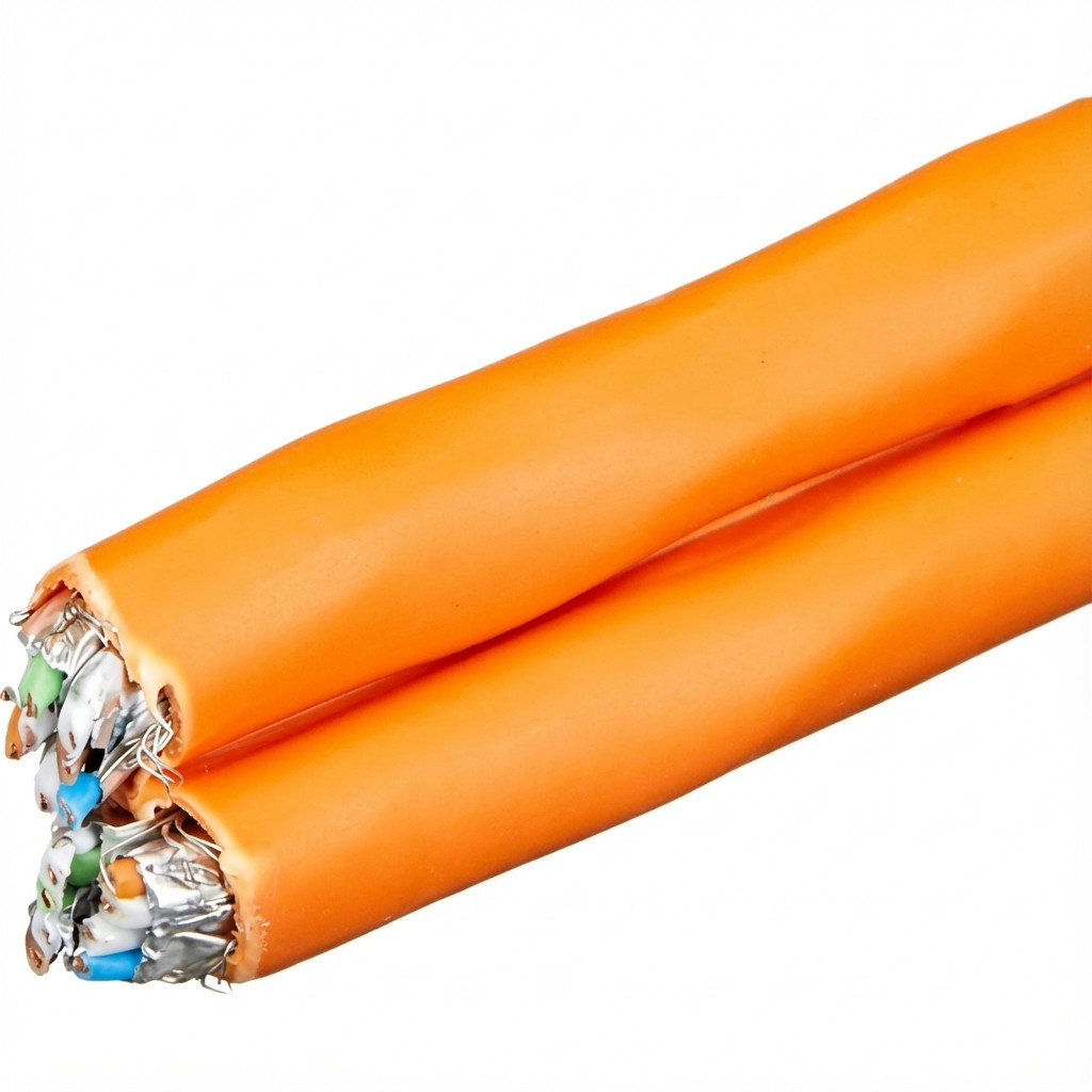 Draka Duplex-Verlegekabel UC900 HS23, Cat 7, S/FTP, PiMF, orange, 100 m Ring