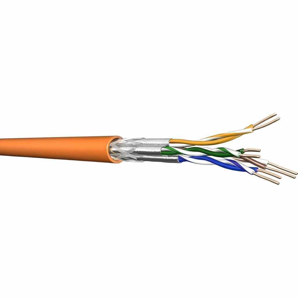 Draka Verlegekabel UC900 HS23, Cat 7, S/FTP, PiMF, orange, 50 m Ring