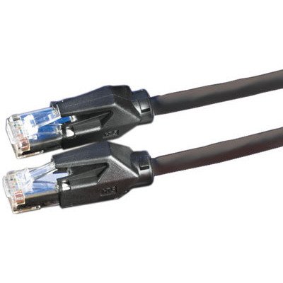 DTWYLER Patchkabel Kat.6 Class E S/FTP CU 7702 flex LSOH Hirose TM21 schwarz 2m