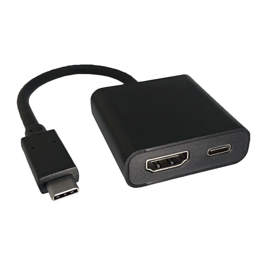 ROLINE Display Adapter USB Typ C - HDMI + 1x Typ C PD ST/BU