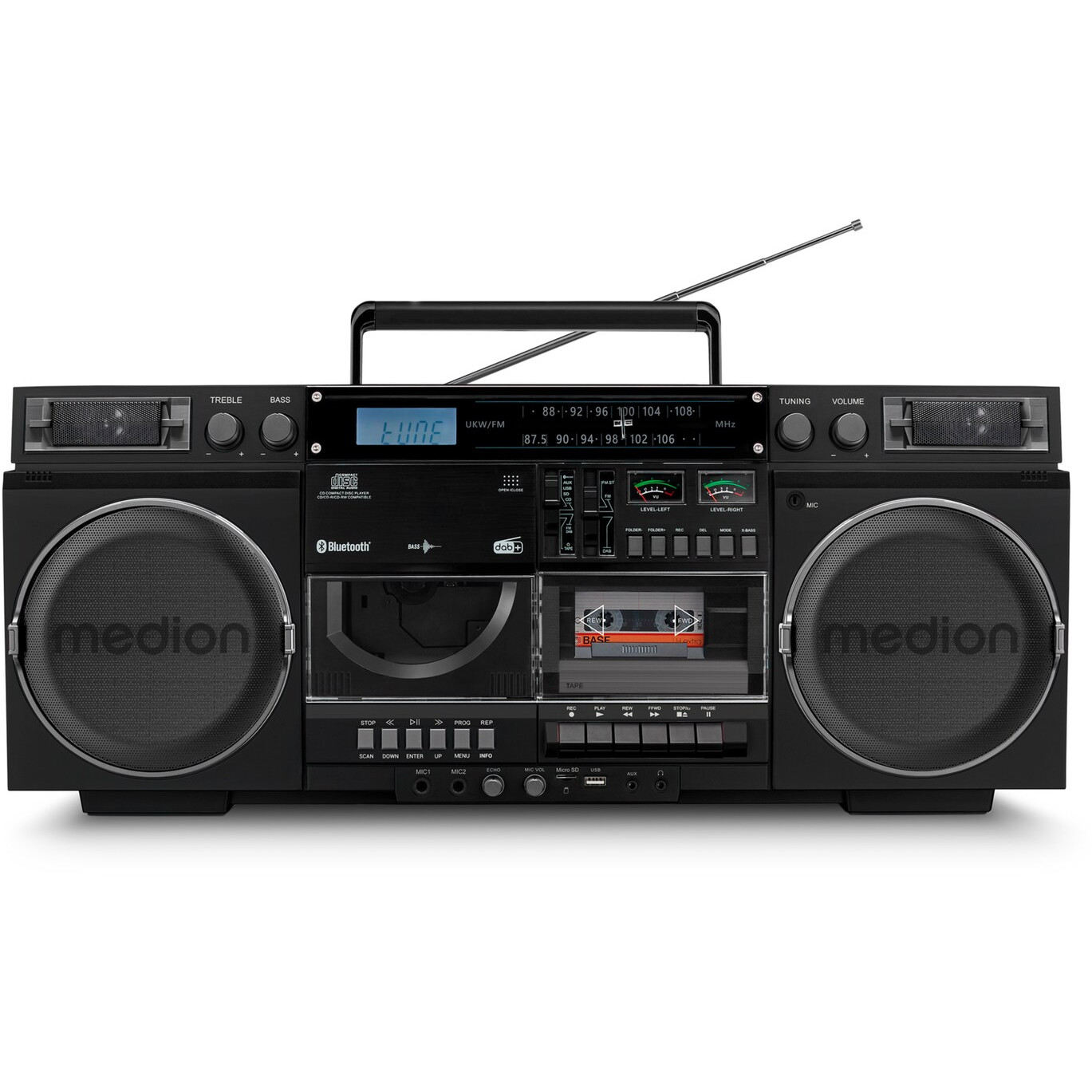 Medion LIFE® P66538 Retro-Boombox schwarz