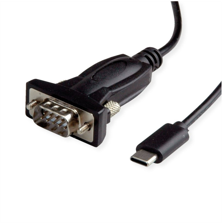 VALUE USB - Seriell Konverter-Kabel Typ C - RS232 schwarz 1,8m