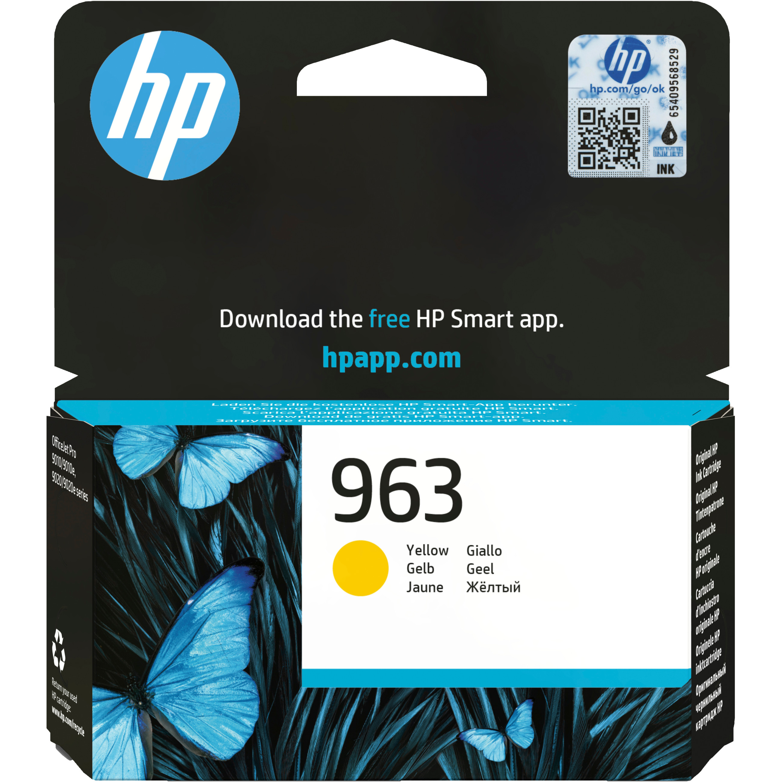 HP INK CARTRIDGE NO 963 YELLOW