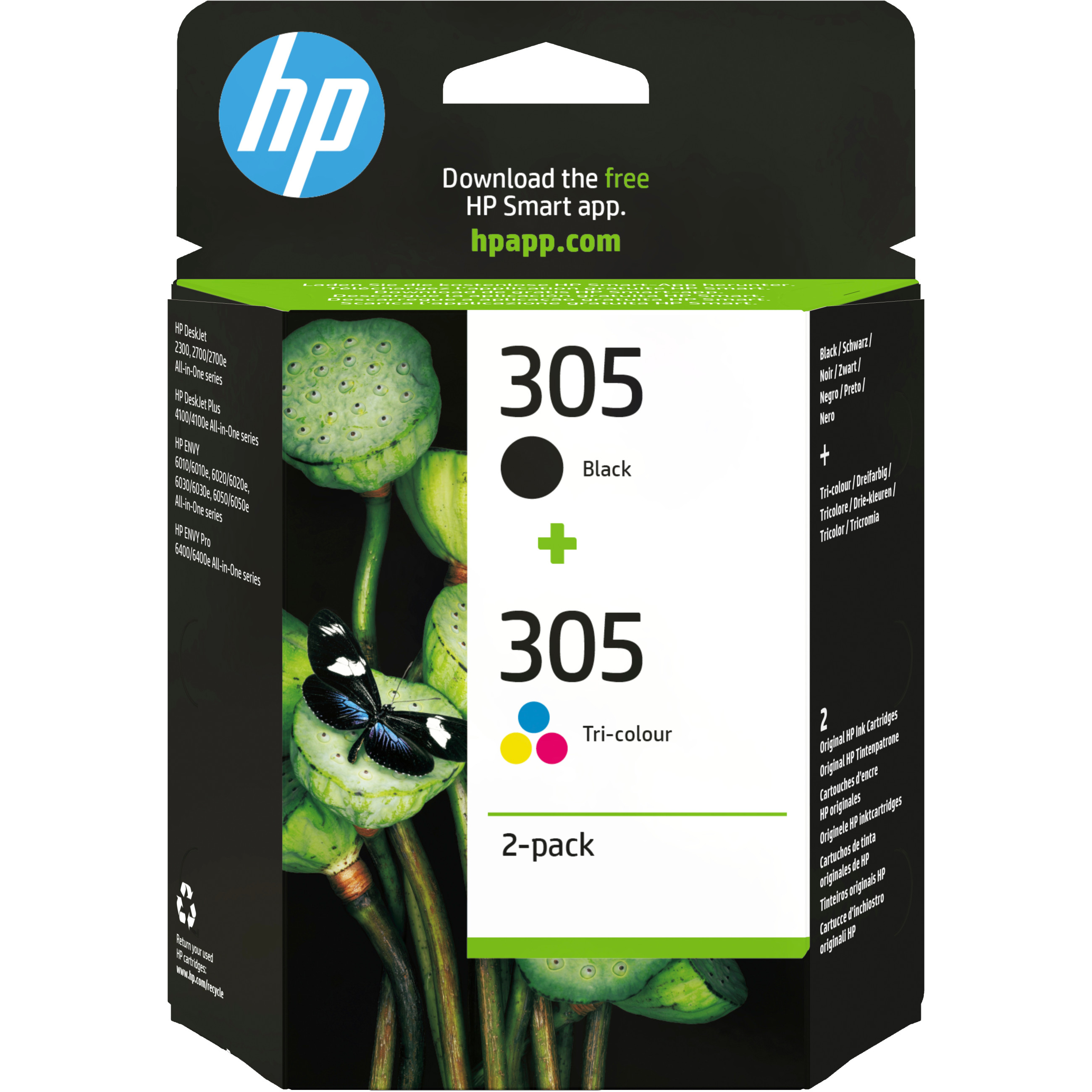 HP 305 2-PACK TRI-COLOR/BLACK