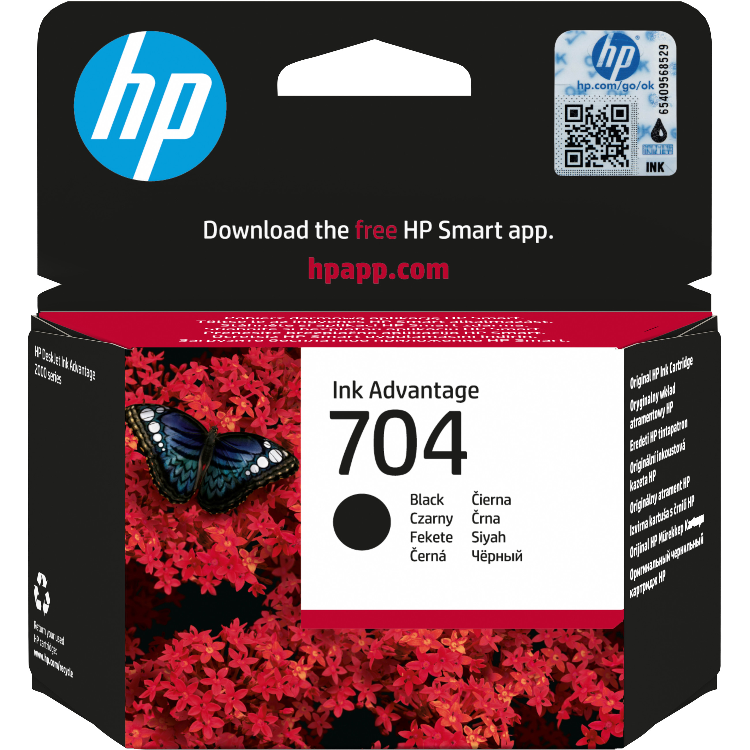 HP 704 BLACK ORIGINAL INK