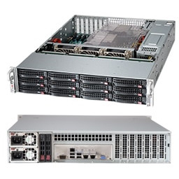 2HE Supermicro Gehäuse SuperChassis 2U CSE-826BAC12-R1K23LPB