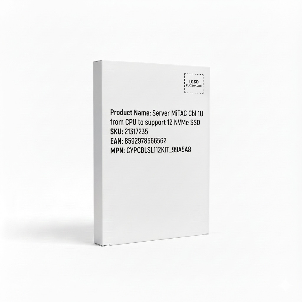 Server MiTAC Cbl 1U from CPU to support 12 NVMe SSD