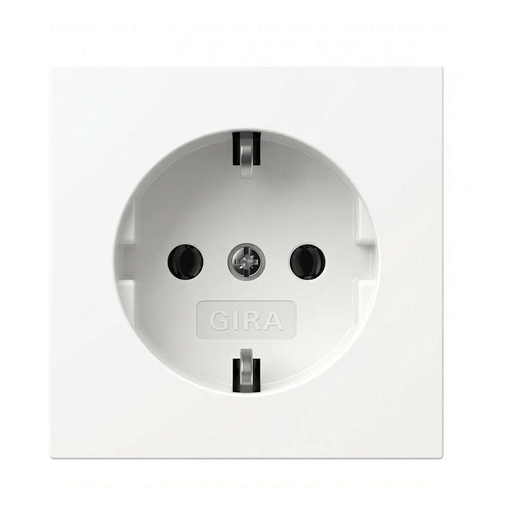 GIRA 418870 SCHUKO-Steckd. Flächenschalter Reinweiß