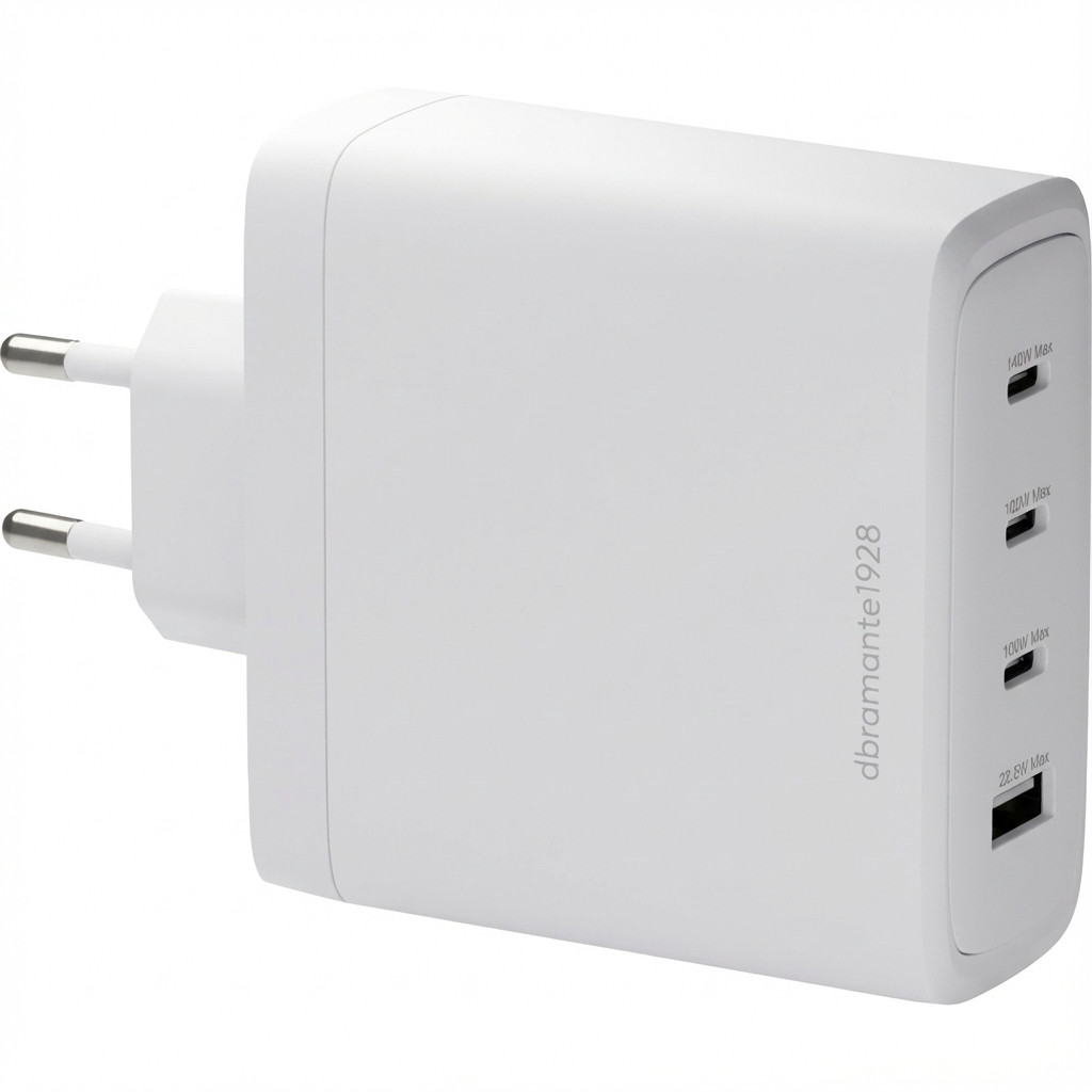dbramante1928 re-charge - Netzteil - 45 Watt - PD, QC - 2 Ausgabeanschlussstellen (24 pin USB-C) - wei - Europa