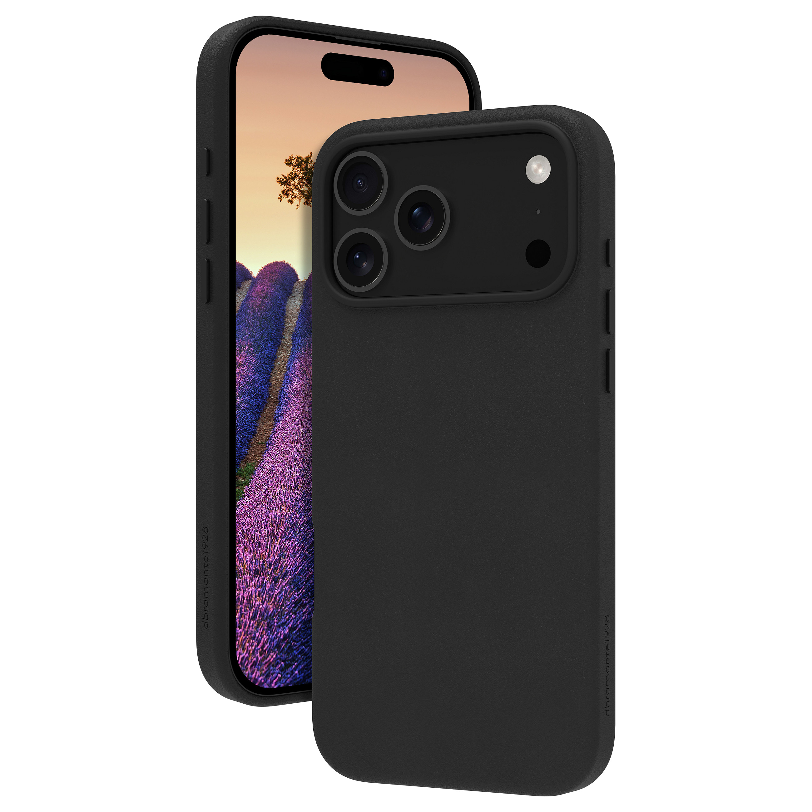 dbramante1928 Roskilde - Hintere Abdeckung fr Mobiltelefon - MagSafe-Kompatibilitt - genarbtes Leder - Schwarz