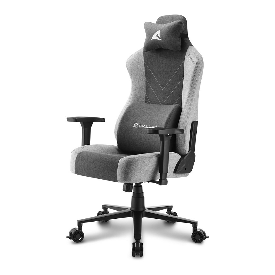 Sharkoon SGS30 Gamingstuhl, Kopfkissen, Lendenkissen, bis max. 130 kg, grey