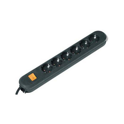 BACHMANN SMART Steckdosenleiste 6x Schutzkontakt Schalter schwarz 3m