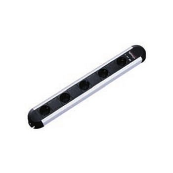 BACHMANN PRIMO Steckdosenleiste 5x Schutzkontakt Aluminium Dosenabstand 85mm 1,75m