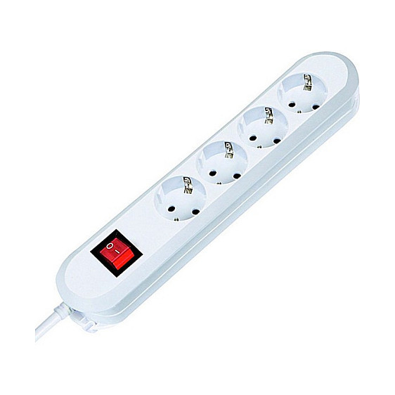 BACHMANN SMART Steckdosenleiste 4x Schutzkontakt Schalter weiss 1,5m