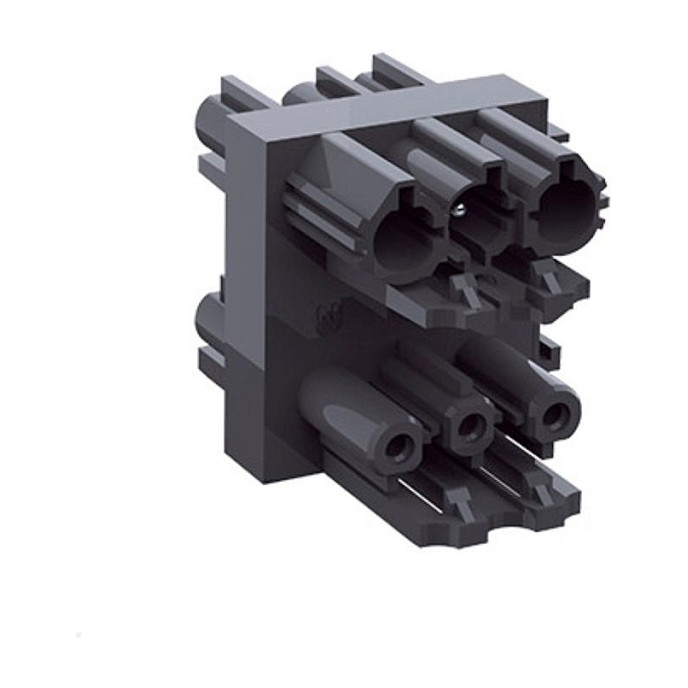 BACHMANN Verteilerblock WIELAND GST18 1xIn/3xOut mit Verriegelungslaschen schwarz