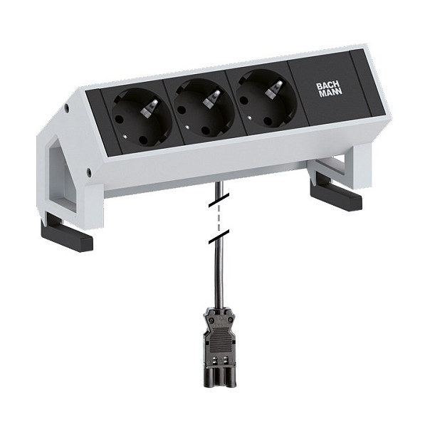 BACHMANN DESK2 3xCEE7/3 Strom 0,2m