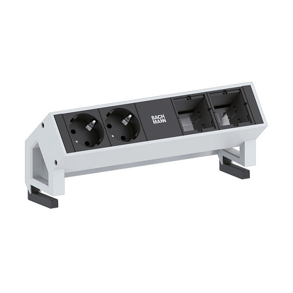 BACHMANN DESK2 2x Schutzkontakt 2x ABD GST18 Inox