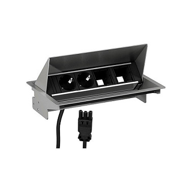 BACHMANN CONEO SET 2x Schutzkontakt 2x ABD silberfarben