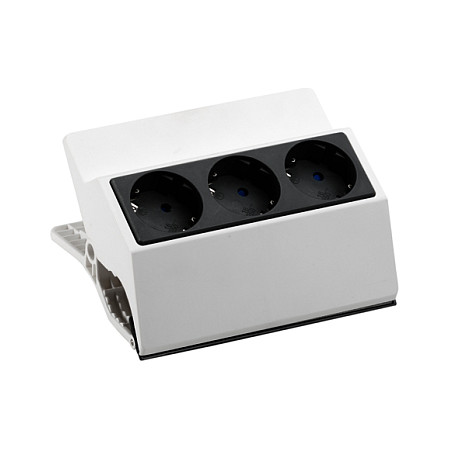 BACHMANN PEGGY Aufklemmsteckdosenleiste 3x Schutzkontakt weiss 3m